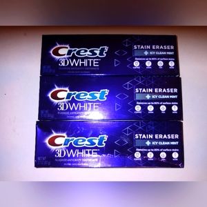 Crest 3D White Stain Eraser Icy Clean Mint Toothpaste x 3
